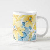 Floral art pattern Extra-Large Mug Grote Koffiekop (Rechts)