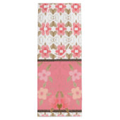 Floral Art Patterned Designer Wijn Cadeautas (Achterkant)