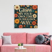 Floral Art Print - "Groeien in je eigen tijd" (Insitu (Woonkamer))