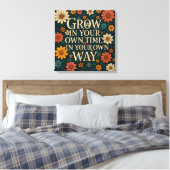 Floral Art Print - "Groeien in je eigen tijd" (Insitu (Slaapkamer))