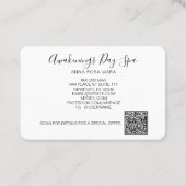 *~* Floral Art ROOS QR-logboekaanjager Visitekaartje (Achterkant)