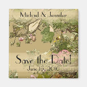 Floral Art Save the Date Magnet (Voorkant)