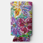 Floral Art Skinny Koelbox Seltzer Blikjeskoeler (Achterkant)