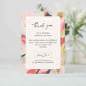 Floral Art Small Business Company Logo Branding Bedankkaart (Staand voorkant)