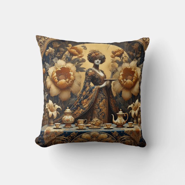  Floral Art Square Pillow Kussen (Voorkant)