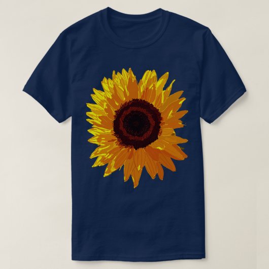 Floral Art Sunflower T-shirt (Design voorkant)