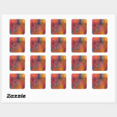  Floral Art Vierkante Sticker (Vel)