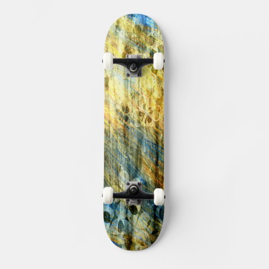  Floral Art Wood Persoonlijk Skateboard (Voorkant)