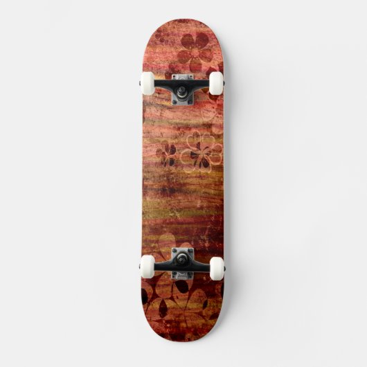 Floral Art Wood Skateboard (Voorkant)