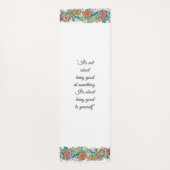 Floral art yoga mat - pas uw citaat aan (Achterkant)