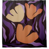 Floral Artistic Bold Abstract Douchegordijn (Voorkant)