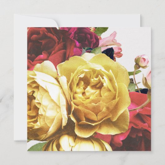 Floral Artistry Bruiloft Kaart (Achterkant)