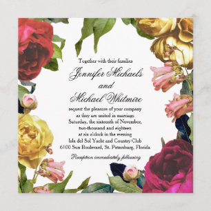 Floral Artistry Bruiloft Kaart