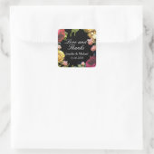 Floral Artistry Bruiloft Vierkante Sticker (Tas)