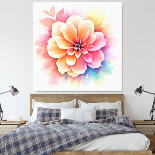 Floral Artistry onthuld ontwerp Canvas Afdruk (Insitu (Slaapkamer))