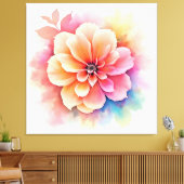 Floral Artistry onthuld ontwerp Canvas Afdruk (Insitu (Woonkamer))