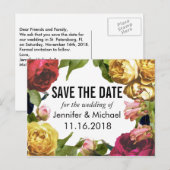 Floral Artistry Save the Date Aankondigingskaart (Voorkant / Achterkant)