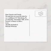 Floral Artistry Save the Date Aankondigingskaart (Achterkant)