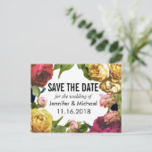 Floral Artistry Save the Date Aankondigingskaart (Staand voorkant)