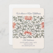  Floral Asian William Morris style CC1289 Moving Aankondiging (Voorkant / Achterkant)