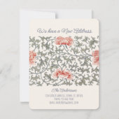 Floral Asian William Morris style CC1289 Moving Aankondiging (Voorkant)