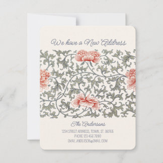  Floral Asian William Morris style CC1289 Moving Aankondiging