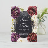 Floral Assembly Wedding Invitation Suite Kaart (Staand voorkant)