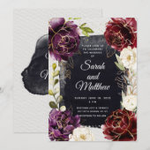 Floral Assembly Wedding Invitation Suite Kaart (Voorkant / Achterkant)