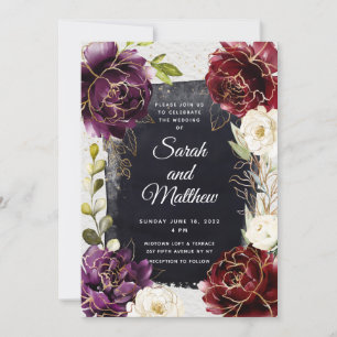 Floral Assembly Wedding Invitation Suite Kaart