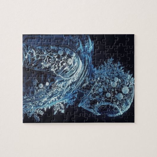 Floral Astronaut, bevroren Legpuzzel (Horizontaal)