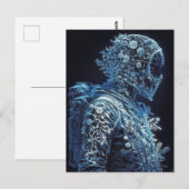 Floral Astronaut Briefkaart, bevroren Briefkaart (Voorkant / Achterkant)