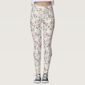 Floral Athletic Workout Leggings (Voorkant)