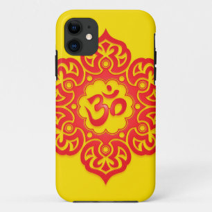 Floral Aum Design - Rood en Geel Case-Mate iPhone Case