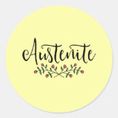 Floral Austenite Ronde Sticker (Voorkant)