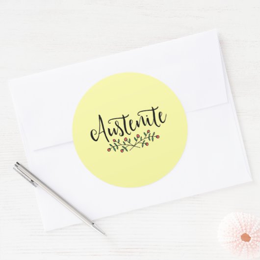 Floral Austenite Ronde Sticker (Envelop)