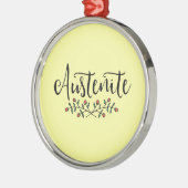 Floral Austenite Yellow Bookish Metalen Ornament (Links)