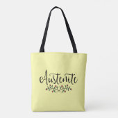 Floral Austenite Yellow Bookish Tote Bag (Achterkant)