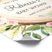 Floral Australian Animals Baby shower Welkom Poster (Hoek)