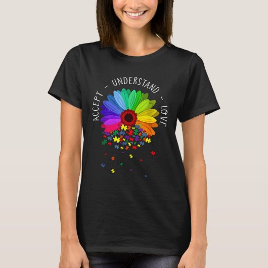 Floral Autism Awareness Daisy Flower Autisme Mam S T-shirt (Voorkant)