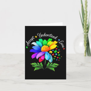 Floral Autism Awareness Daisy Flower for Mam Women Kaart