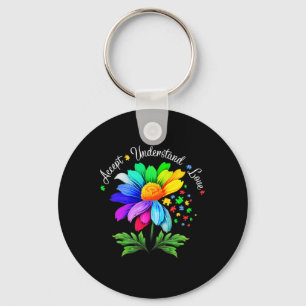 Floral Autism Awareness Daisy Flower for Mam Women Sleutelhanger