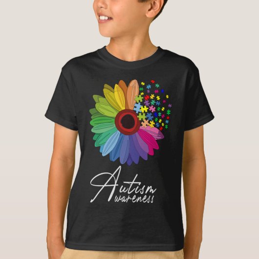 Floral Autism Awareness Daisy Flower for Men Women T-shirt (Voorkant)