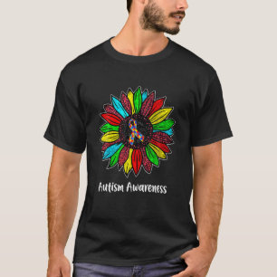 Floral Autism Awareness Daisy Flower for Men Women T-shirt