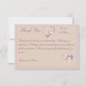 Floral Autumn Blush, Mauve & Pink Wedding Bedankkaart (Voorkant)