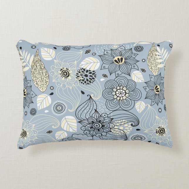 Floral autumn design accent kussen (Voorkant)