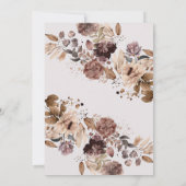 Floral Autumn Herfst in Love Baby shower Uitnodigi Kaart (Achterkant)