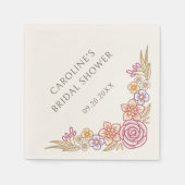 Floral Autumn Herfst Vrijgezellenfeest Servet (Voorkant)