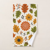Floral Autumn Pattern Bad Handdoek (Handdoek)