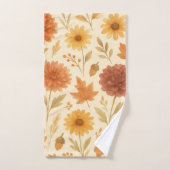Floral Autumn Pattern Bad Handdoek (Handdoek)