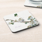  Floral Aziatische Stijl Lithograph Naam Bier Onderzetter (Linkerzijde)